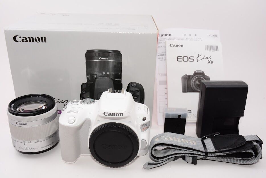 Canon キャノン デジタル一眼レフカメラ EOS Kiss X9 EF-S18-55 IS STM レンズキット(ホワイト) 