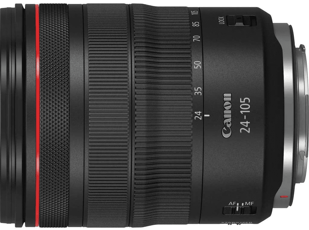 Canon キャノン 中望遠ズームレンズ RF24-105mm F4L IS USM EOSR対応 全長107.3mm ブラック RF24-10540LIS