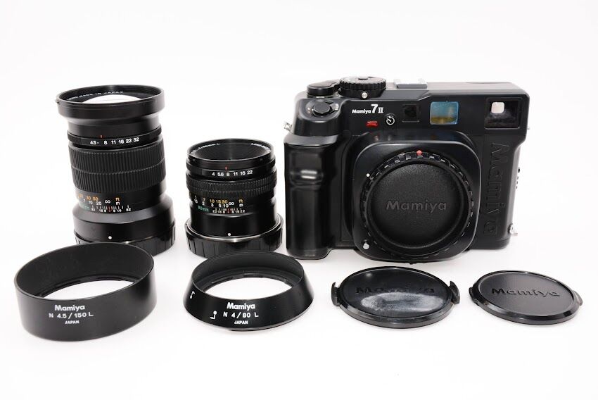 Mamiya 7II マミヤ N1:4 f=80mm L /  N1:4.5 f=150mm L