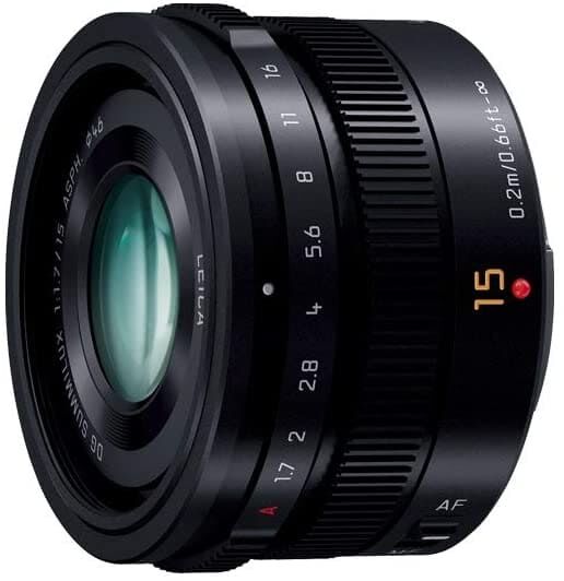 Panasonic パナソニック 単焦点 広角レンズ マイクロフォーサーズ用 ライカ DG SUMMILUX 15mm/F1.7 ASPH. ブラック H-X015-K