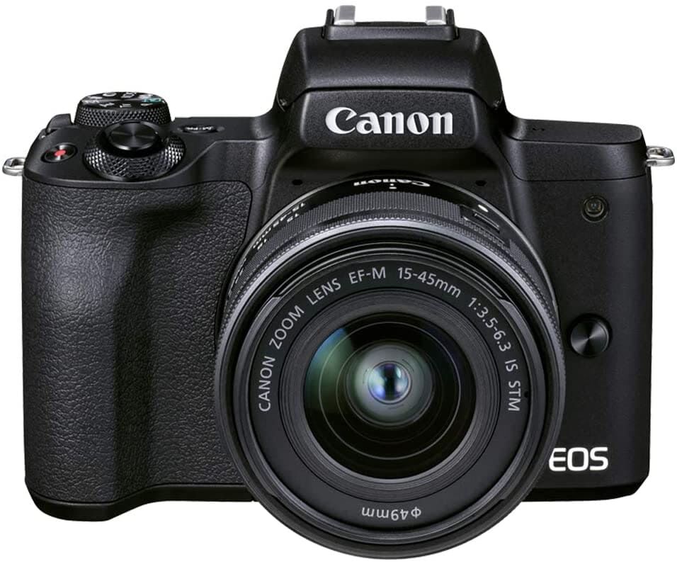 Canon キャノン ミラーレス一眼カメラ EOS Kiss M2 標準ズームレンズキット ブラック KISSM2BK-1545