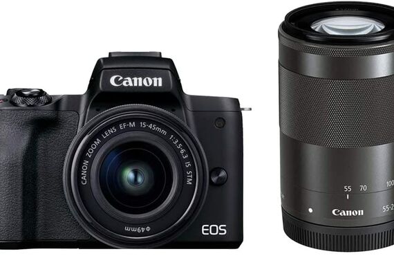 静岡のおすすめ Canon キャノン EOS Kiss M2 ダブルズームキット 高い買取価格 売るなら買取王カメライオンが高価買取