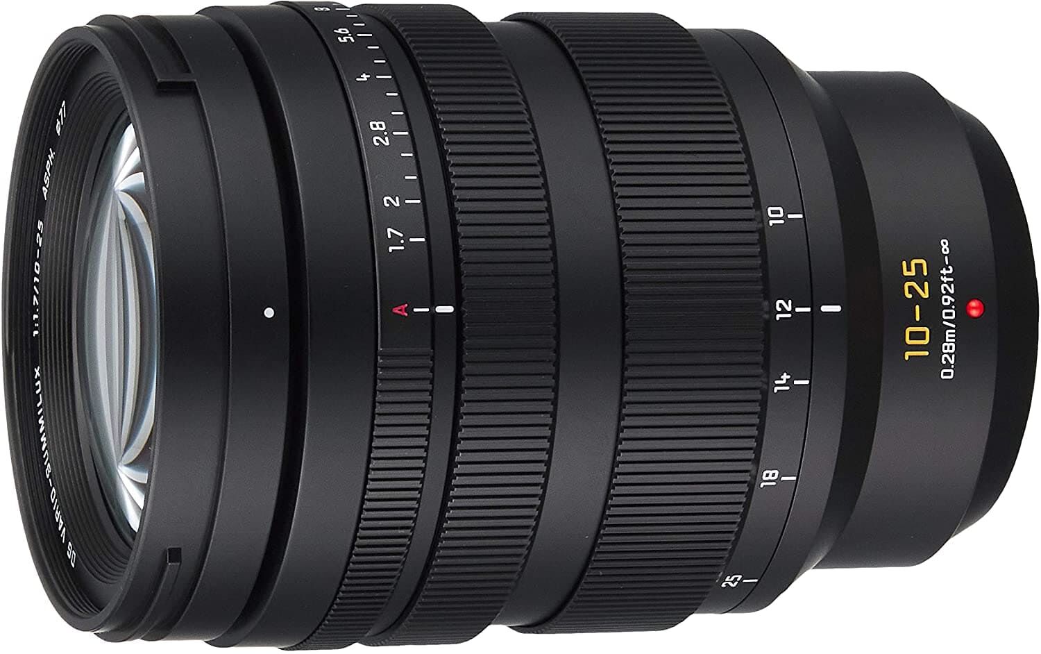 Panasonic パナソニック 大口径標準ズームレンズ マイクロフォーサーズ用 ルミックス LEICA DG VARIO-SUMMILUX 10-25mm/F1.7 ASPH. ブラック H-X1025