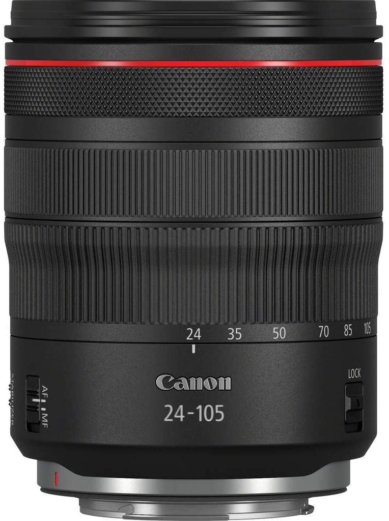 Canon キャノン 中望遠ズームレンズ RF24-105mm F4L IS USM EOSR対応 全長107.3mm ブラック RF24-10540LIS