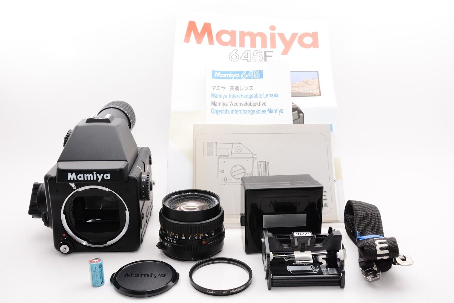 Mamiya マミヤ 645E + MAMIYA-SEKOR C 80mm F2.8 N 中判フィルムカメラ 単焦点レンズ セット