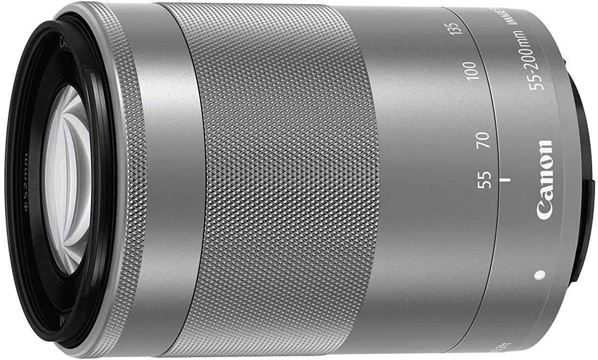 Canon キャノン 望遠ズームレンズ EF-M55-200mm F4.5-6.3 IS STM(シルバー) ミラーレス専用 EF-M55-200ISSTMSL