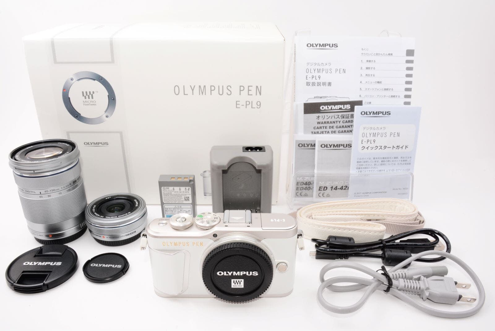 OLYMPUS オリンパス ミラーレス一眼カメラ PEN E-PL9 ダブルズームキット ホワイト