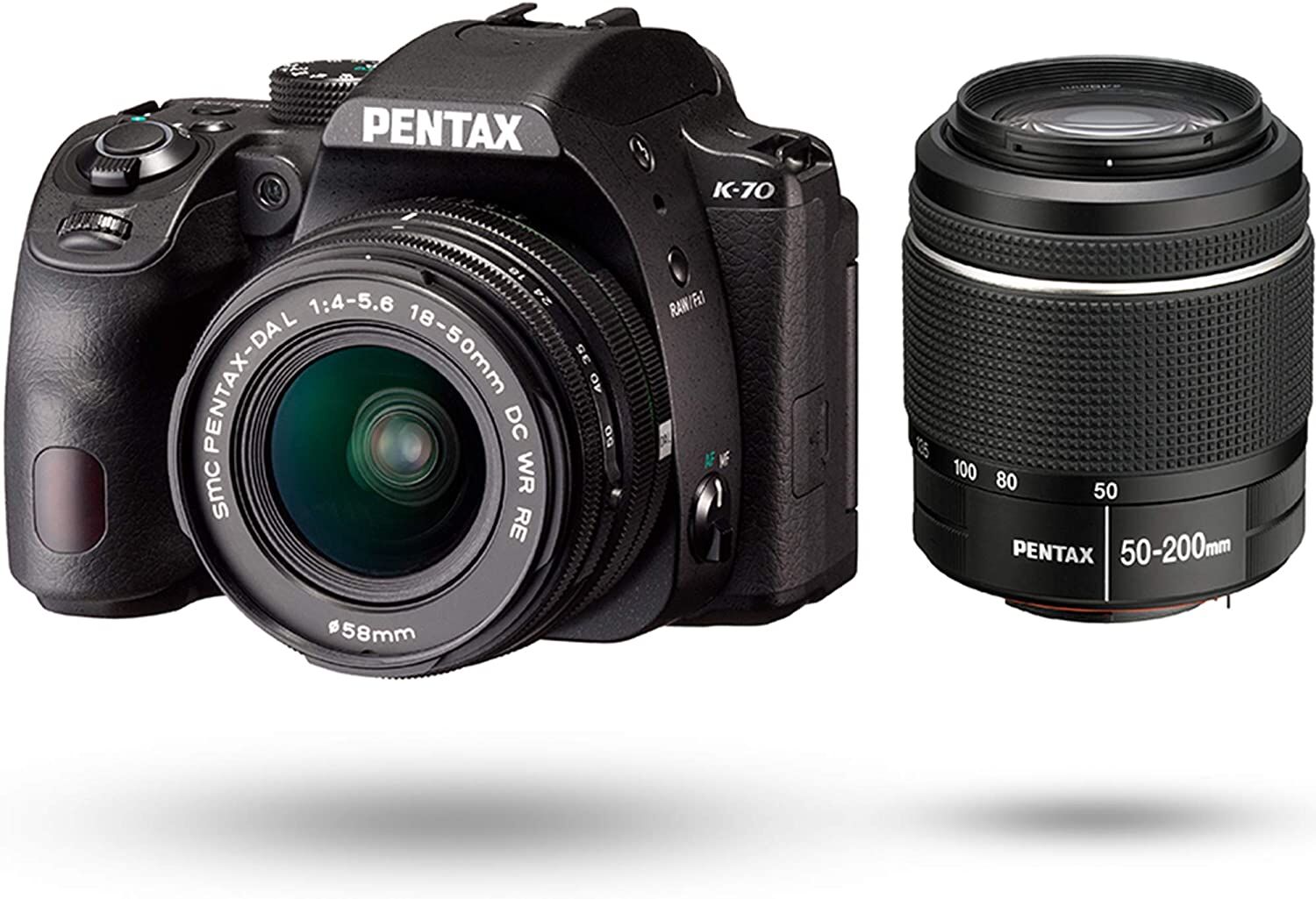 PENTAX ペンタックス K-70 ダブルズームレンズキット(DAL18-50mm+50-200mm) ブラック APS-Cデジタル一眼レフカメラ