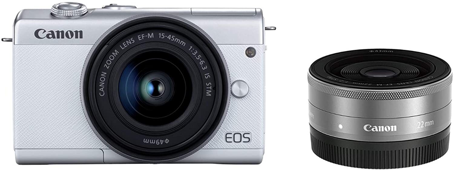 Canon キャノン ミラーレス一眼カメラ EOS M200 ダブルレンズキット ホワイト EOSM200WH-WLK