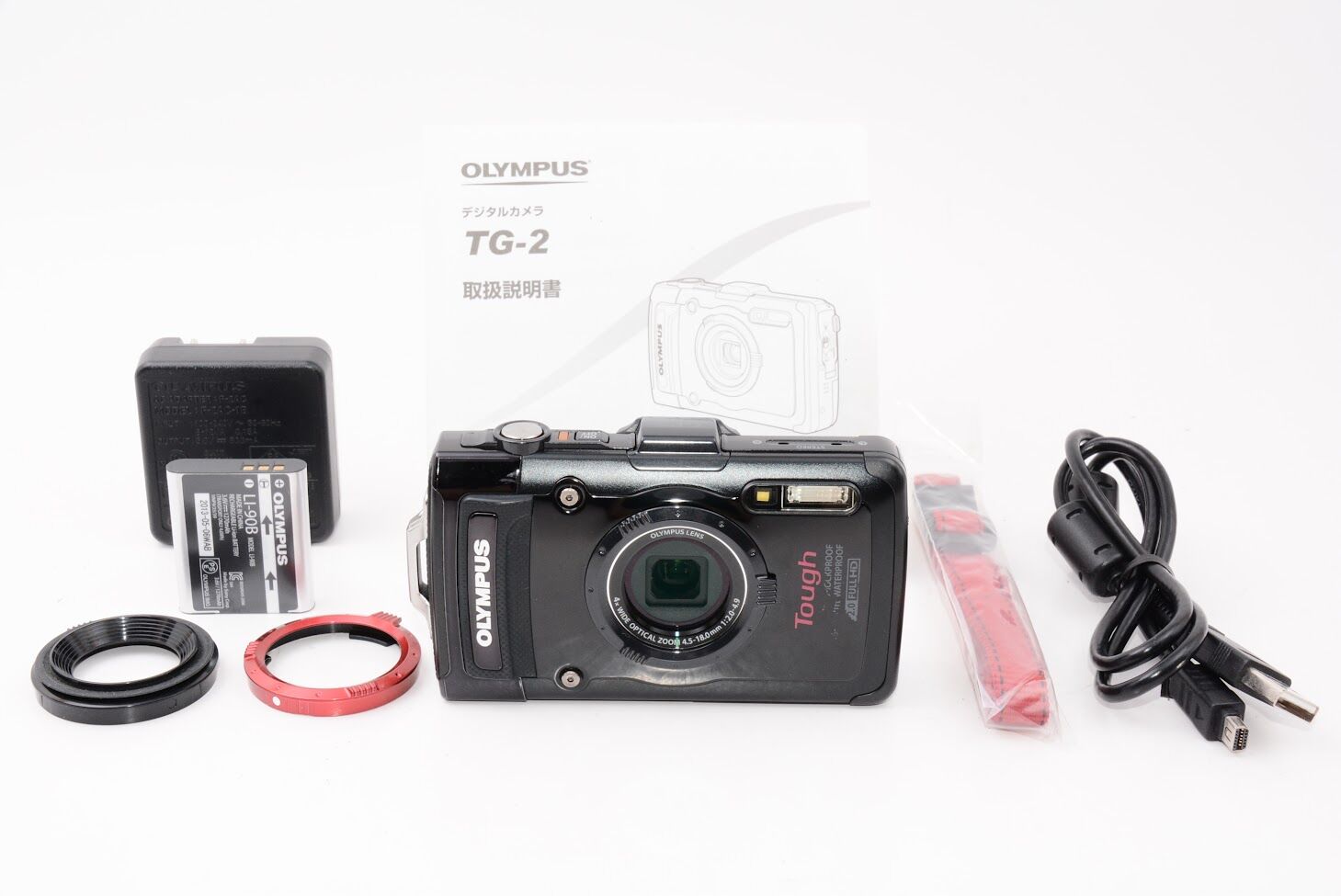 OLYMPUS オリンパス デジタルカメラ STYLUS TG-2 1200万画素CMOS 15m防水 100kgf耐荷重 ブラック TG-2 BLK