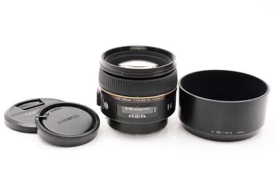 伊丹おすすめ MINOLTA ミノルタ AF 85mm f1.4G (22)Dの高い買取価格 売るなら百獣のカメラ買取王が高価買い取り