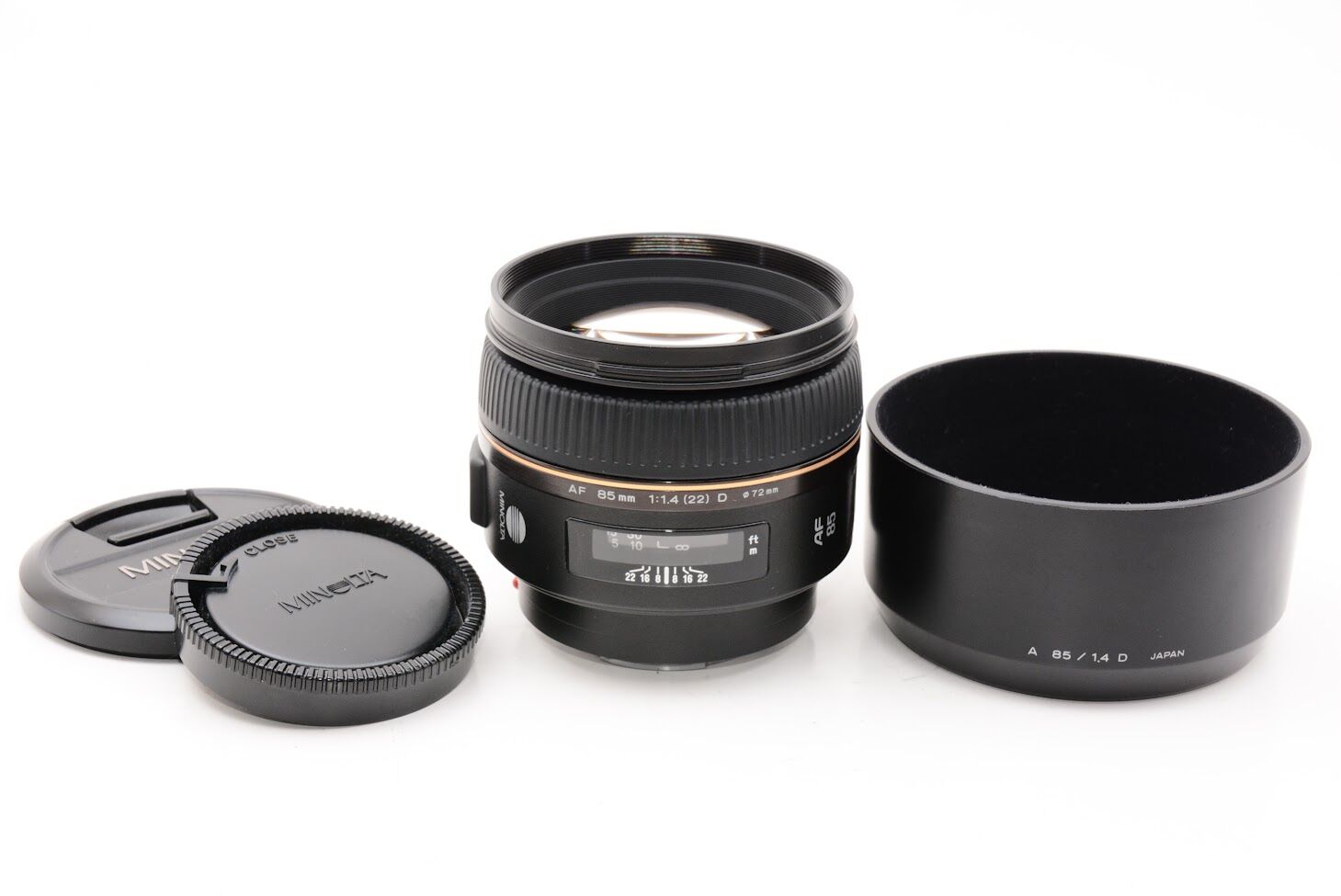 MINOLTA ミノルタ AF 85mm f 1.4 G (22) D フード付き