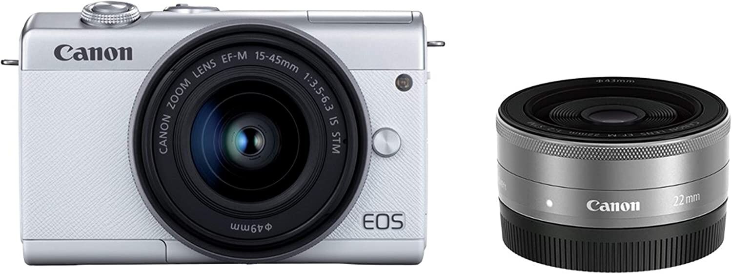Canon キャノン ミラーレス一眼カメラ EOS M200 ダブルレンズキット ホワイト EOSM200WH-WLK