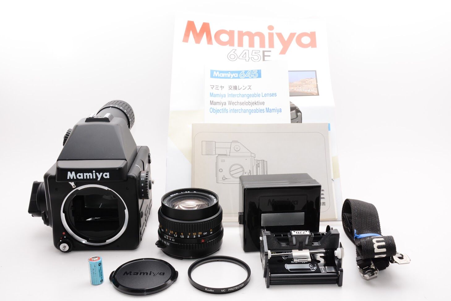 Mamiya マミヤ 645E + MAMIYA-SEKOR C 80mm F2.8 N 中判フィルムカメラ 単焦点レンズ セット