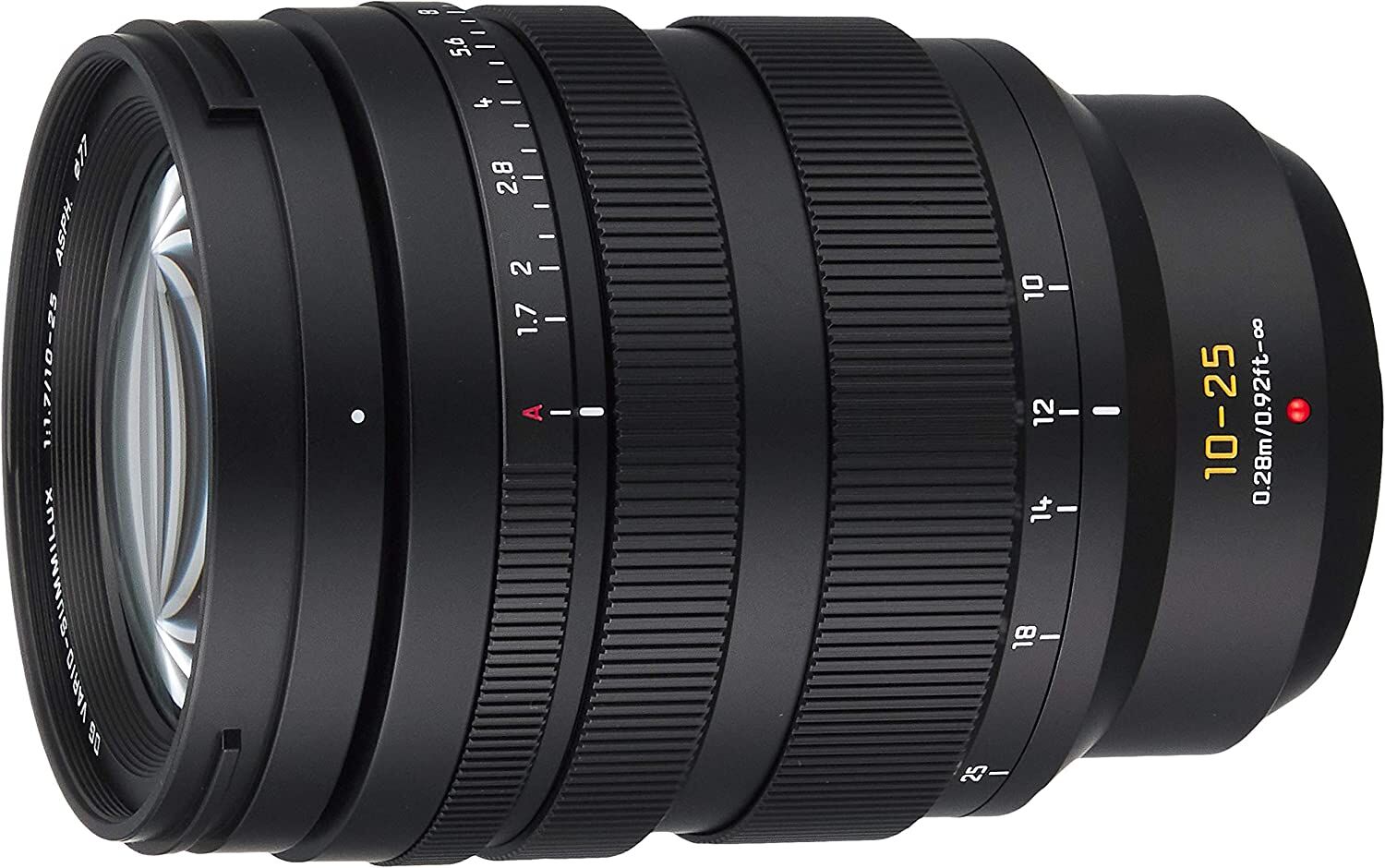 Panasonic パナソニック 大口径標準ズームレンズ マイクロフォーサーズ用 ルミックス LEICA DG VARIO-SUMMILUX 10-25mm/F1.7 ASPH. ブラック