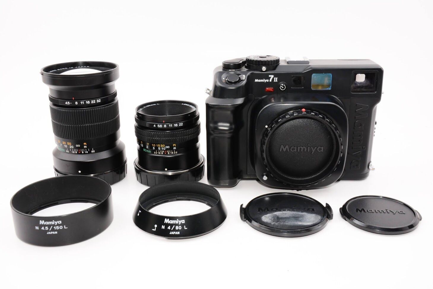 Mamiya マミヤ 7II N1:4 f=80mm L / N1:4.5 f=150mm L