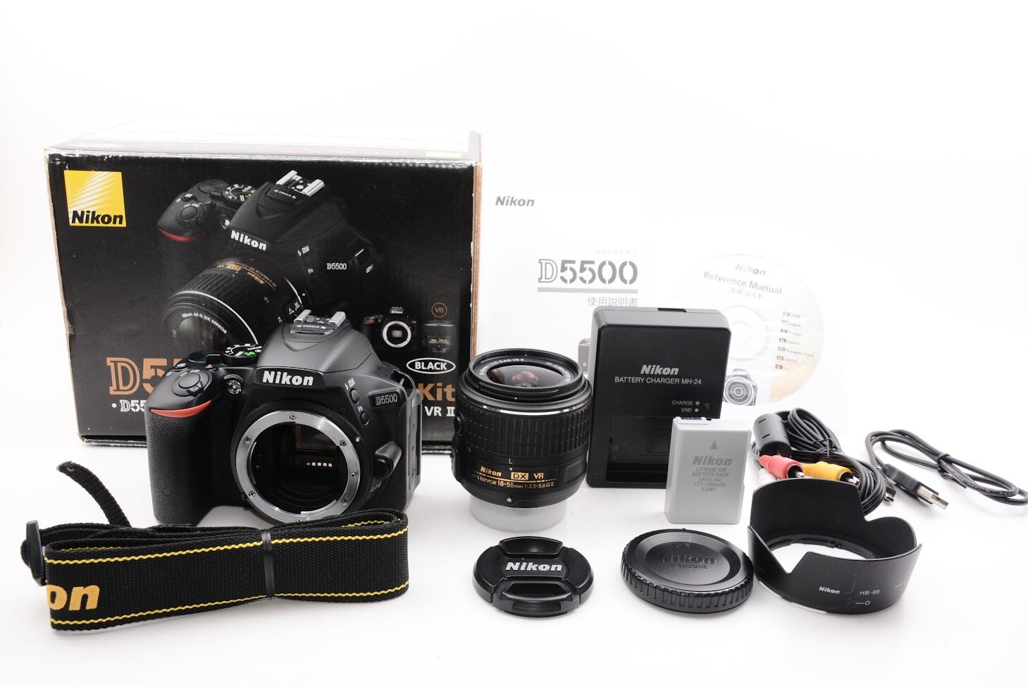Nikon ニコン デジタル一眼レフカメラ D5500 18-55 VRII レンズキット ブラック