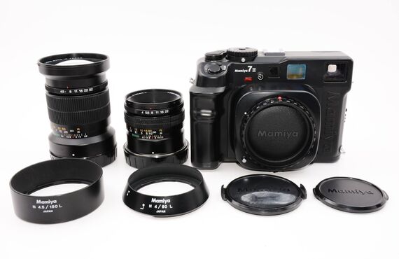 明石大久保おすすめ Mamiya マミヤ 7II + N1:4 f=80mm L + N1:4.5 f=150mm L の買取価格 百獣の買取王が高価買い取り 
