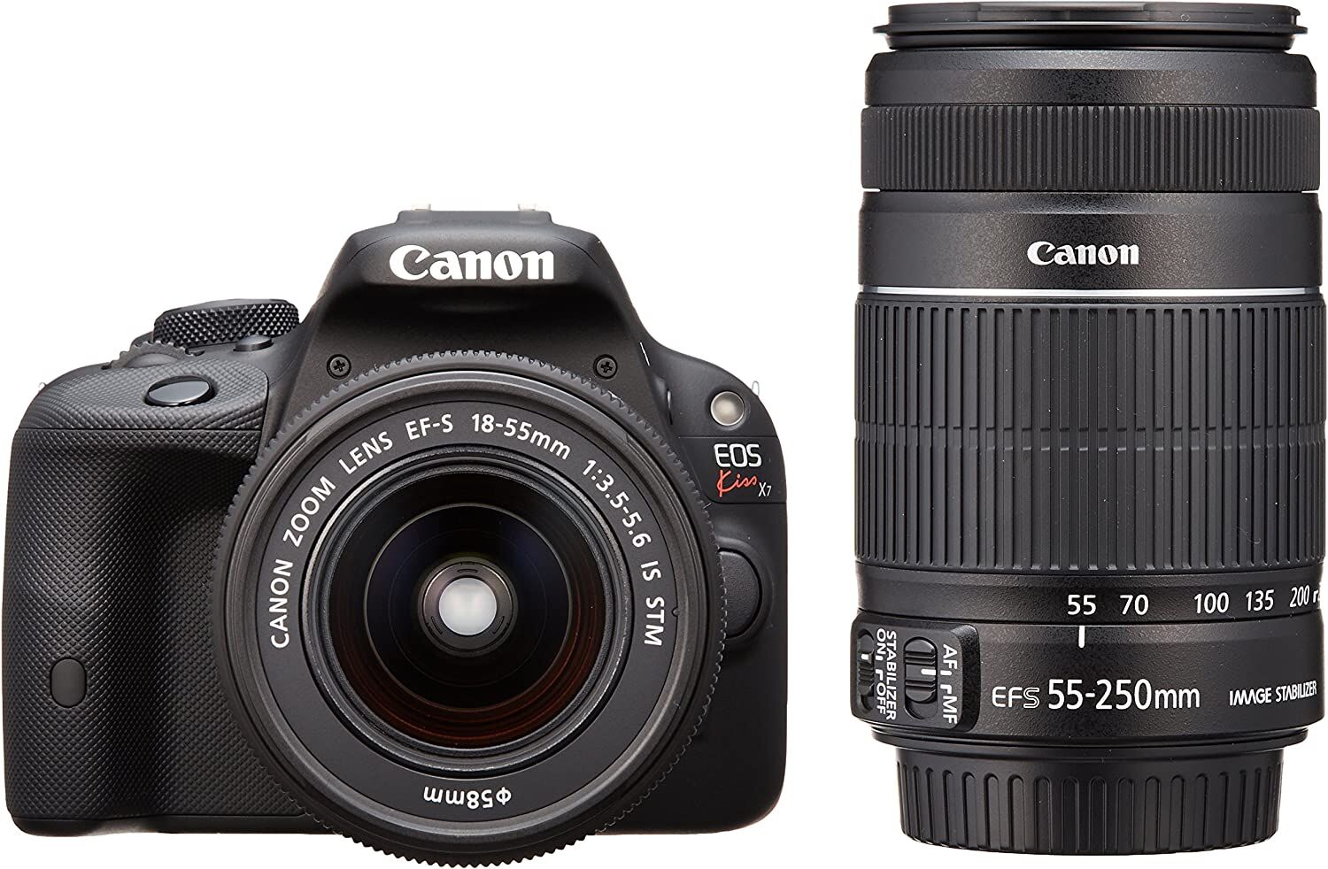 Canon キヤノン デジタル一眼レフカメラ EOS Kiss X7 ダブルズームキット EF-S18-55ｍｍ/EF-S55-250ｍｍ付属