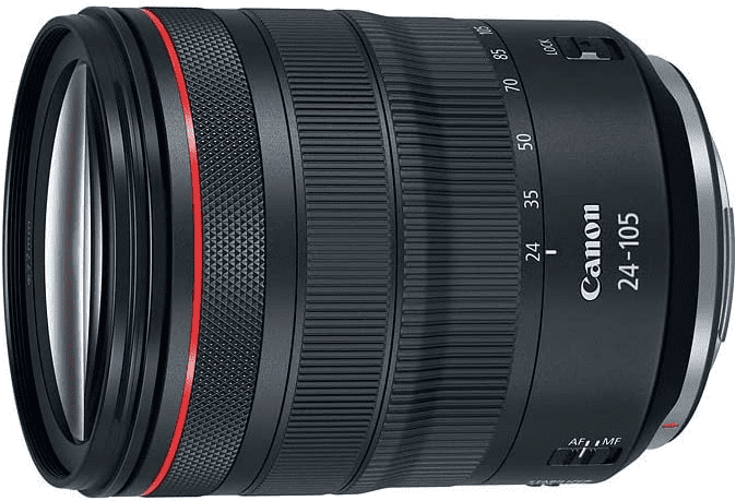Canon キヤノン 中望遠ズームレンズ RF24-105mm F4L IS USM EOSR対応 全長107.3mm ブラック RF24-10540LIS