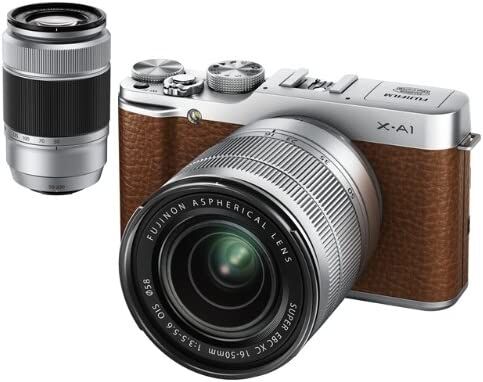 FUJIFILM フジフイルム ミラーレス一眼 X-A1 ダブルズームレンズキット ブラウン F X-A1BW/1650/50230KIT