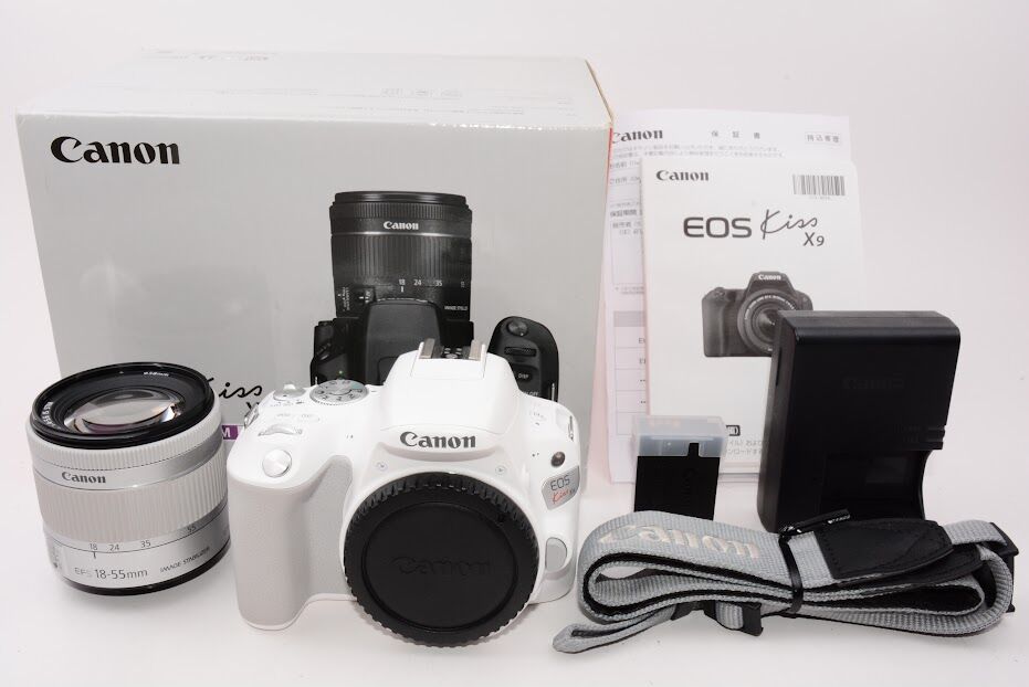 Canon キャノン デジタル一眼レフカメラ EOS Kiss X9 EF-S18-55 IS STM レンズキット(ホワイト) KISSX9WH1855F4ISSTML