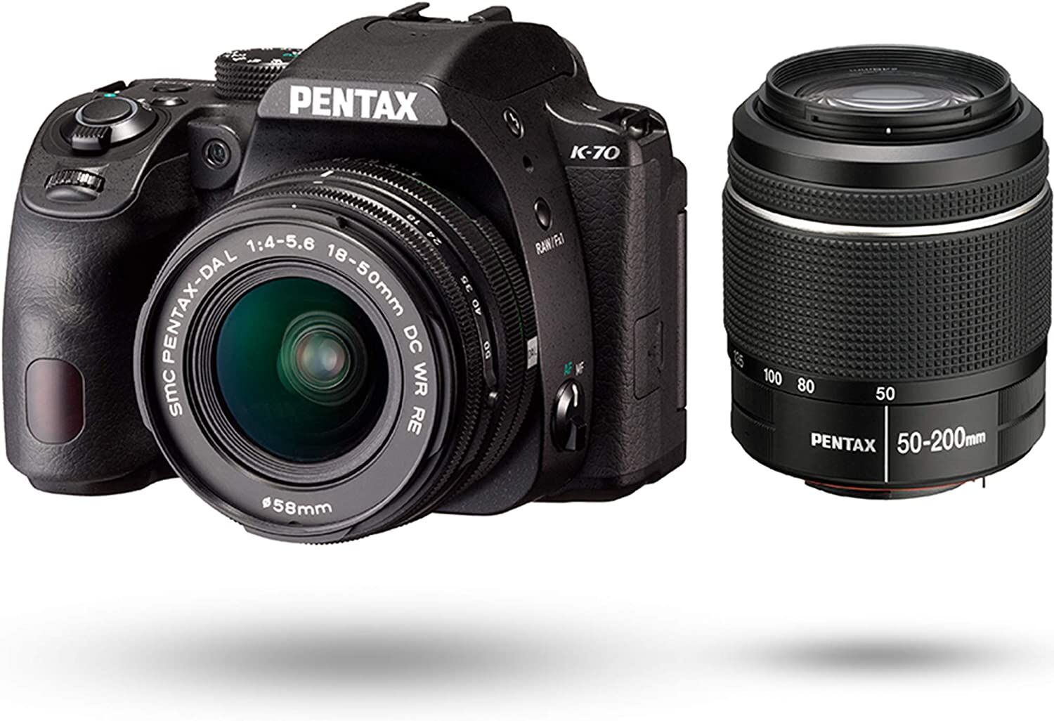 PENTAX ペンタックス K-70 ダブルズームレンズキット DAL18-50mm+50-200mm ブラック