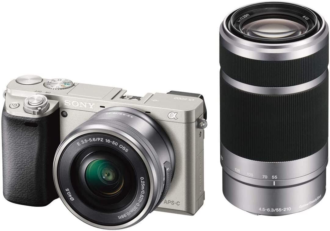 SONY ソニー ミラーレス一眼 α6000 ダブルズームレンズキット E PZ 16-50mm F3.5-5.6 OSS + E 55-210mm F4.5-6.3 OSS シルバー