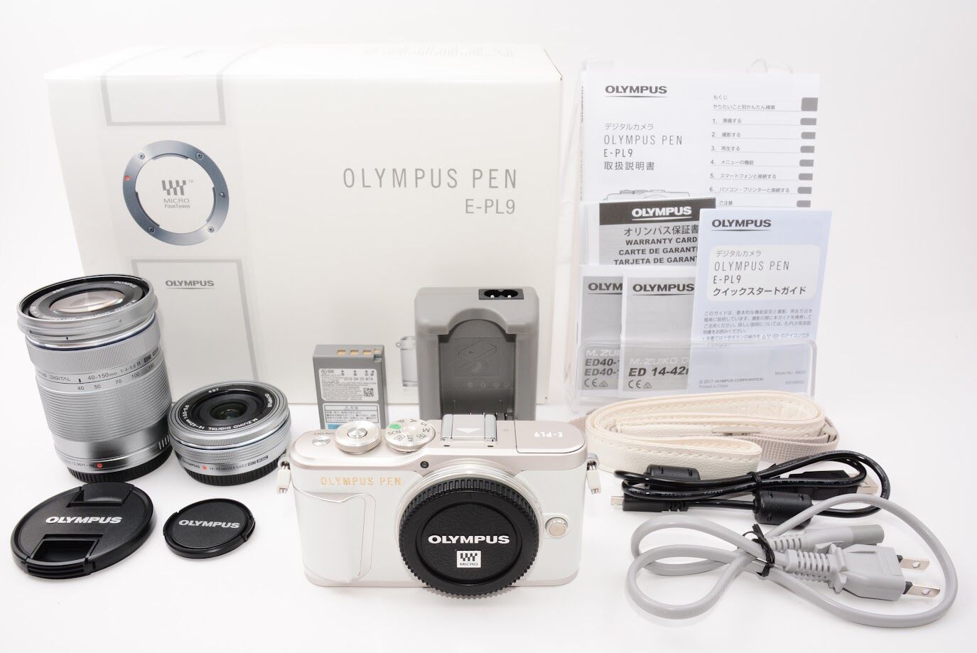 OLYMPUS オリンパス ミラーレス一眼カメラ PEN E-PL9 ダブルズームキット ホワイト
