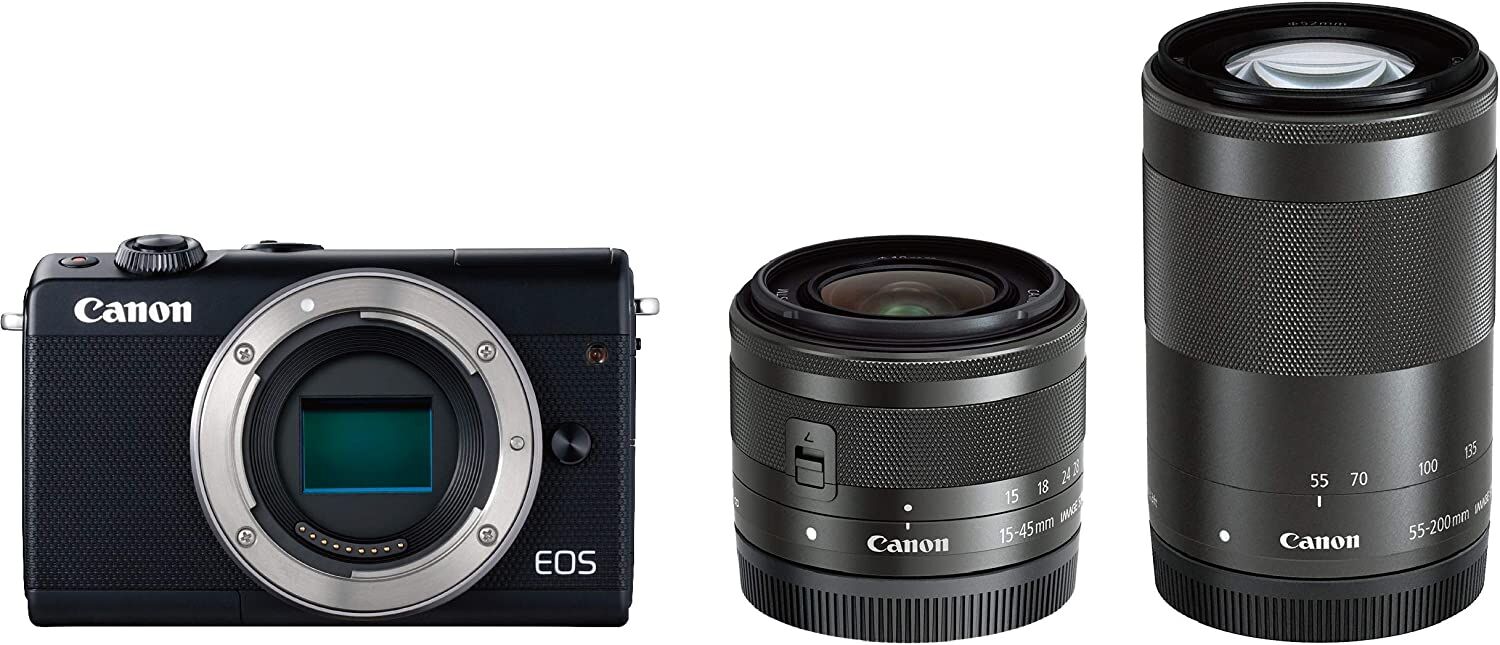 Canon キヤノン ミラーレス一眼カメラ EOS M100 ダブルズームキット ブラック