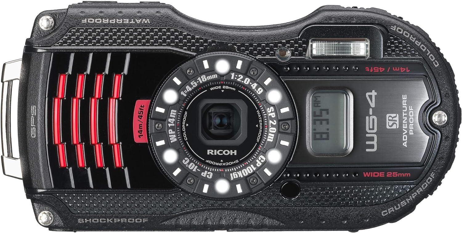 RICOH リコー 防水デジタルカメラ WG-4GPS ブラック 防水14m耐ショック2.0m耐寒-10度