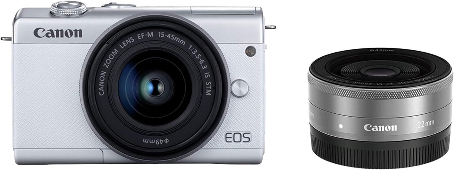 Canon キヤノン ミラーレス一眼カメラ EOS M200 ダブルレンズキット ホワイト