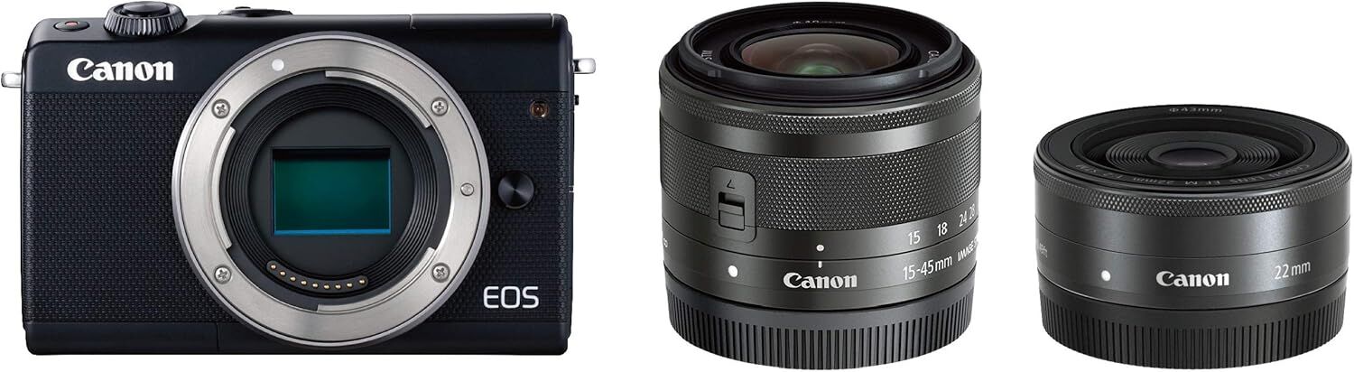 Canon キヤノン ミラーレス一眼カメラ EOS M100 ダブルレンズキット ブラック