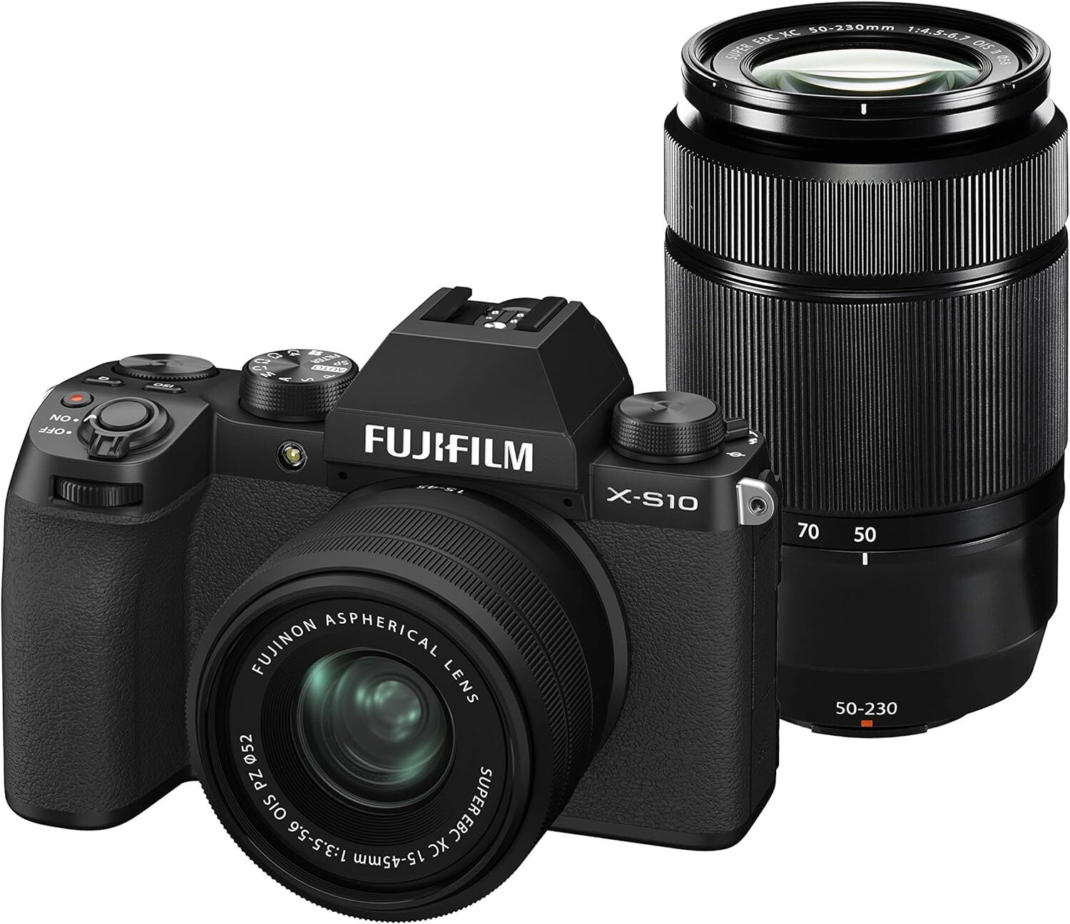 FUJIFILM フジフイルム ミラーレスデジタルカメラ X-S10 Wズームレンズキット ブラック