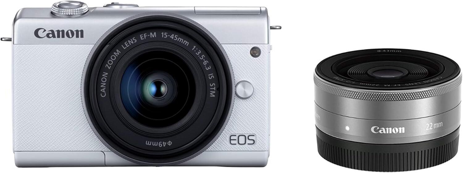 Canon キヤノン ミラーレス一眼カメラ EOS M200 ダブルレンズキット ホワイト