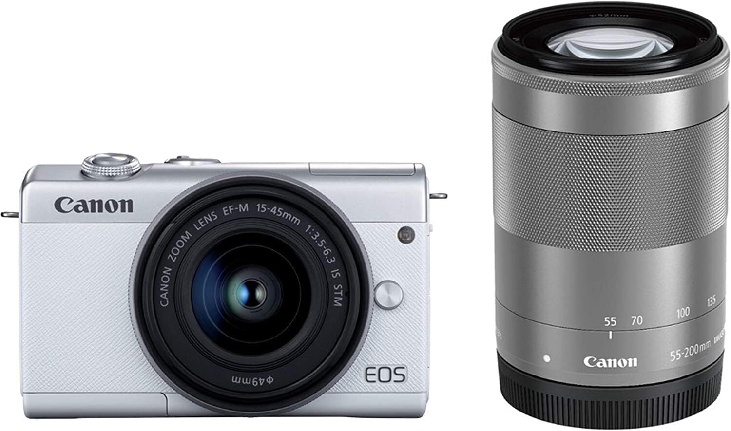Canon キヤノン ミラーレス一眼カメラ EOS M200 ダブルズームキット ホワイト