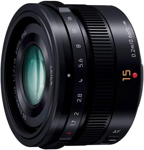 Panasonic パナソニック 単焦点 広角レンズ マイクロフォーサーズ用 ライカ DG SUMMILUX 15mm/F1.7 ASPH. ブラック