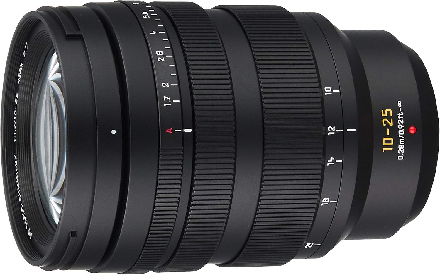Panasonic パナソニック 大口径標準ズームレンズ マイクロフォーサーズ用 ルミックス LEICA DG VARIO-SUMMILUX 10-25mm/F1.7 ASPH. ブラック