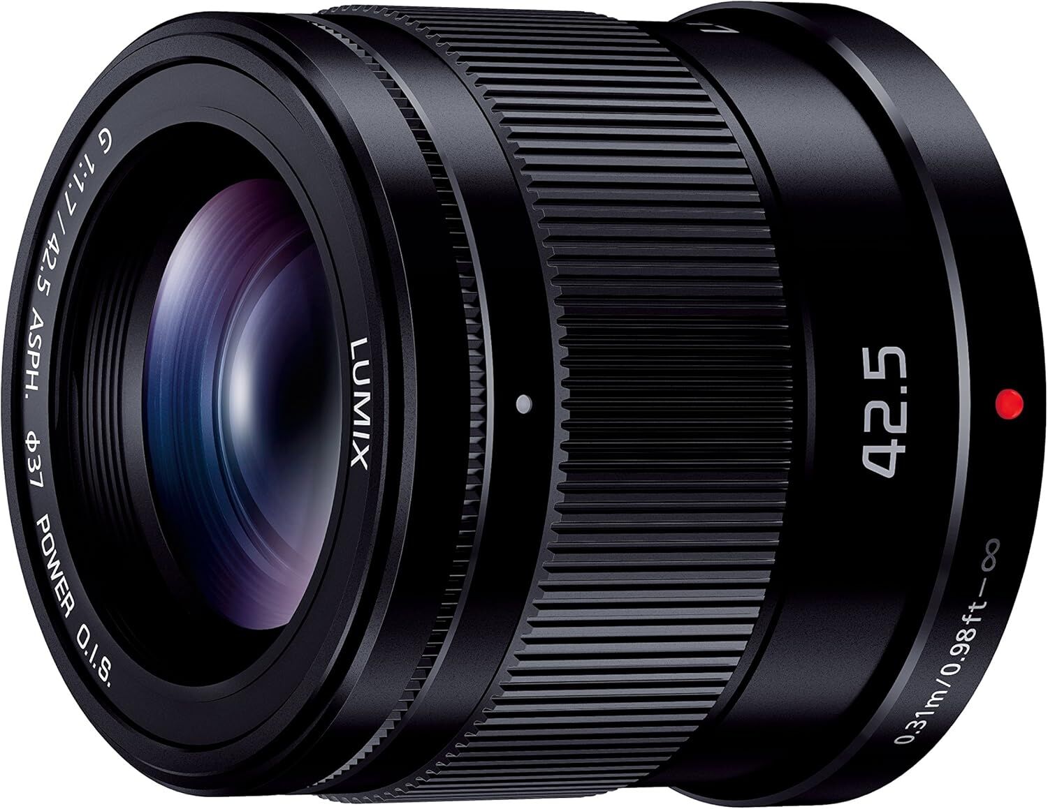 Panasonic パナソニック 単焦点 中望遠レンズ マイクロフォーサーズ用 ルミックス G 42.5mm/ F1.7 ASPH. / POWER O.I.S. ブラック