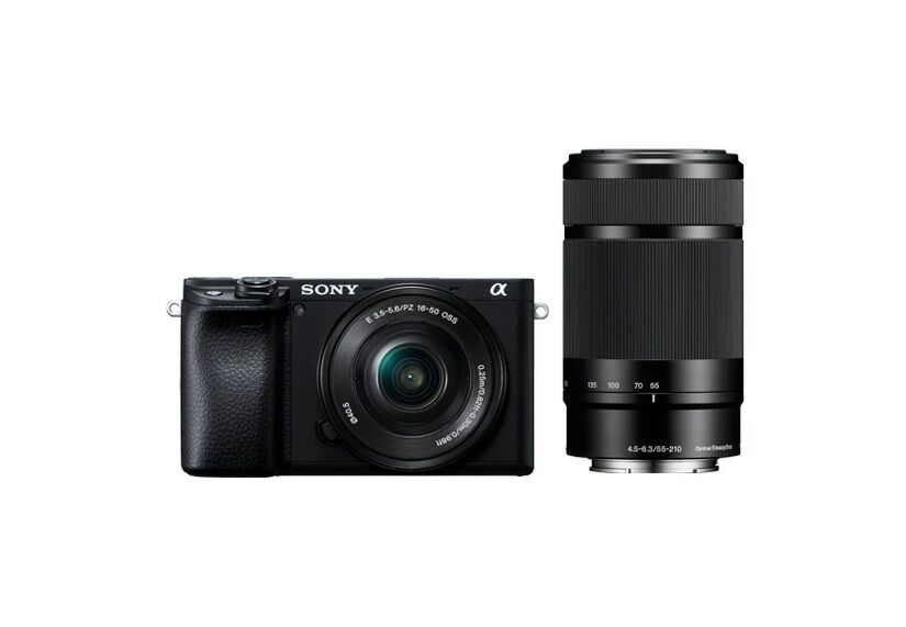 SONY ソニー ミラーレス一眼 α6400 ダブルズームレンズキット SELP1650 F3.5-5.6+SEL55210 F4.5-6.3 SEL55210 ブラック