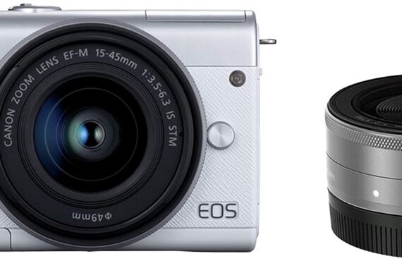 吹田のおすすめ Canon キヤノン EOS M200 ダブルレンズキット の高い買取価格 売るなら百獣の買取王が高価買い取り