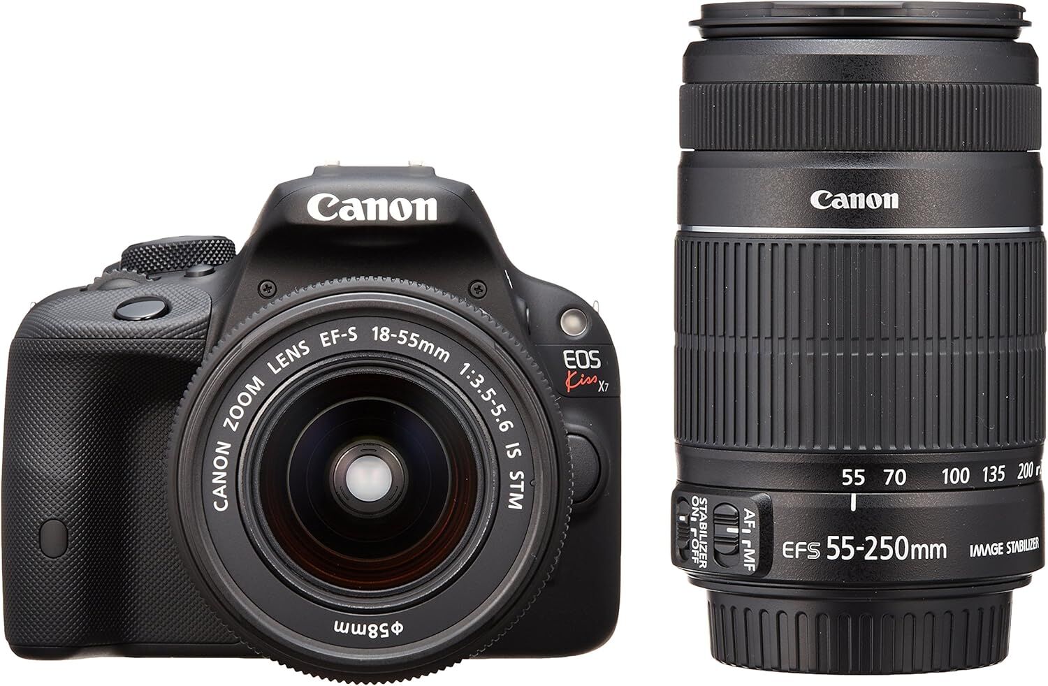Canon キヤノン デジタル一眼レフカメラ EOS Kiss X7 ダブルズームキット EF-S18-55ｍｍ/EF-S55-250ｍｍ付属