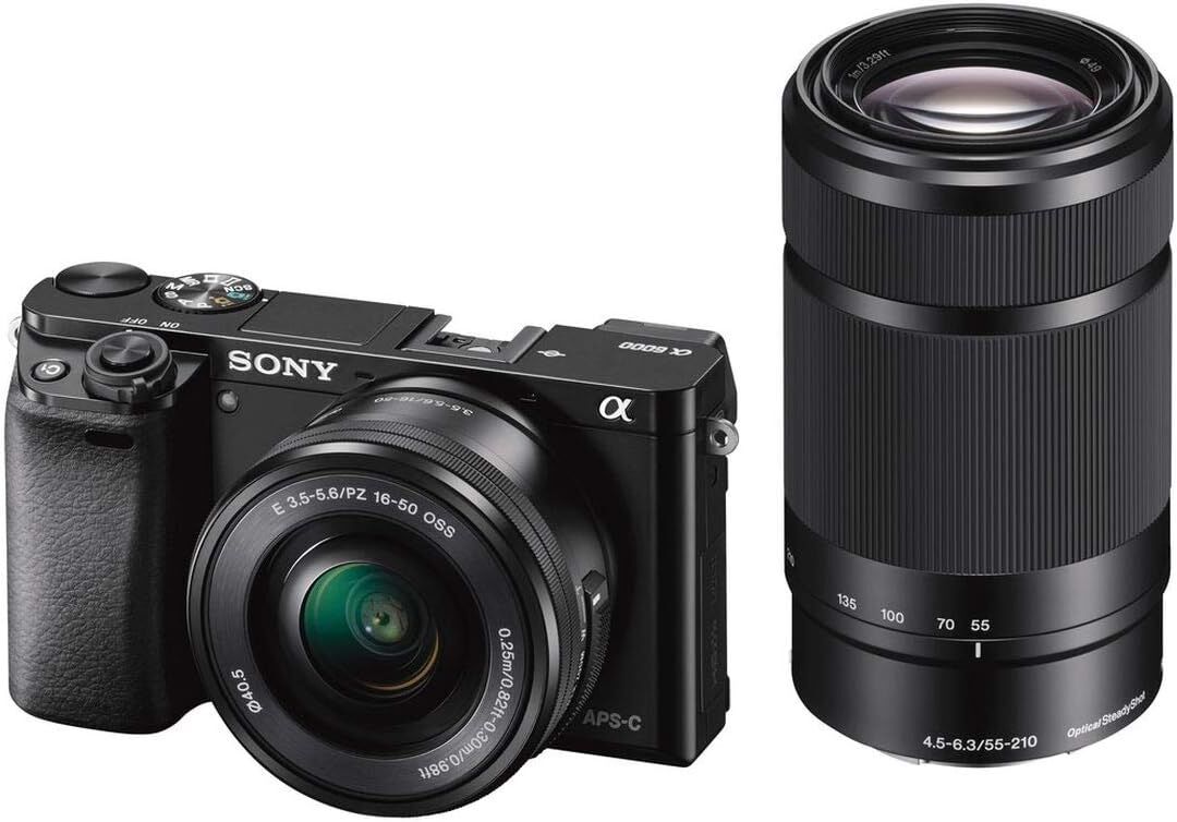 SONY ソニー ミラーレス一眼 α6000 ダブルズームレンズキット E PZ 16-50mm F3.5-5.6 OSS + E 55-210mm F4.5-6.3 OSS ブラック