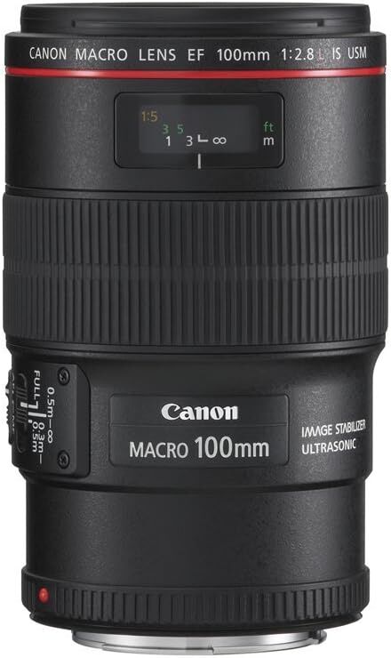 Canon キヤノン 単焦点マクロレンズ EF100mm F2.8L マクロ IS USM フルサイズ対応
