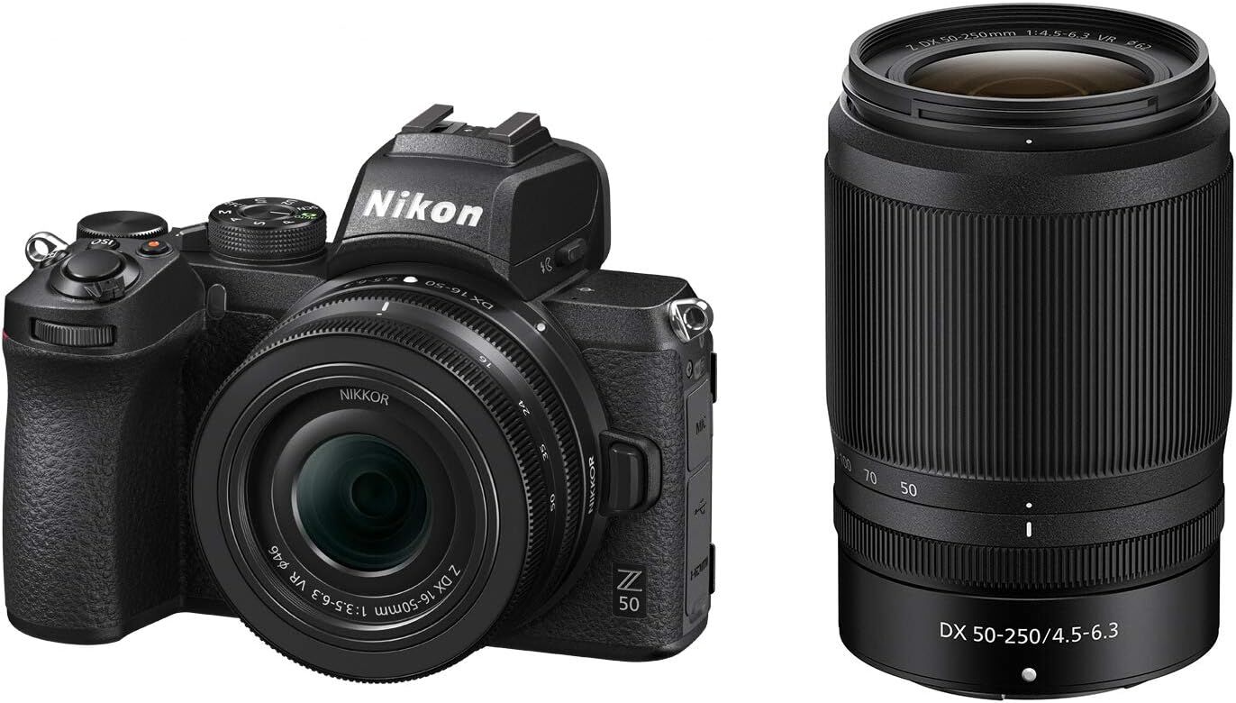 Nikon ニコン ミラーレス一眼カメラ Z50 ダブルズームキット NIKKOR Z DX 16-50mm+NIKKOR Z DX 50-250mm付属 ブラック