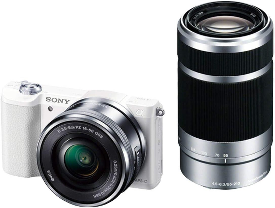 SONY ソニー ミラーレス一眼 α5100 ダブルズームキット E PZ 16-50mm F3.5-5.6 OSS + E 55-210mm F4.5-6.3 OSS ホワイト