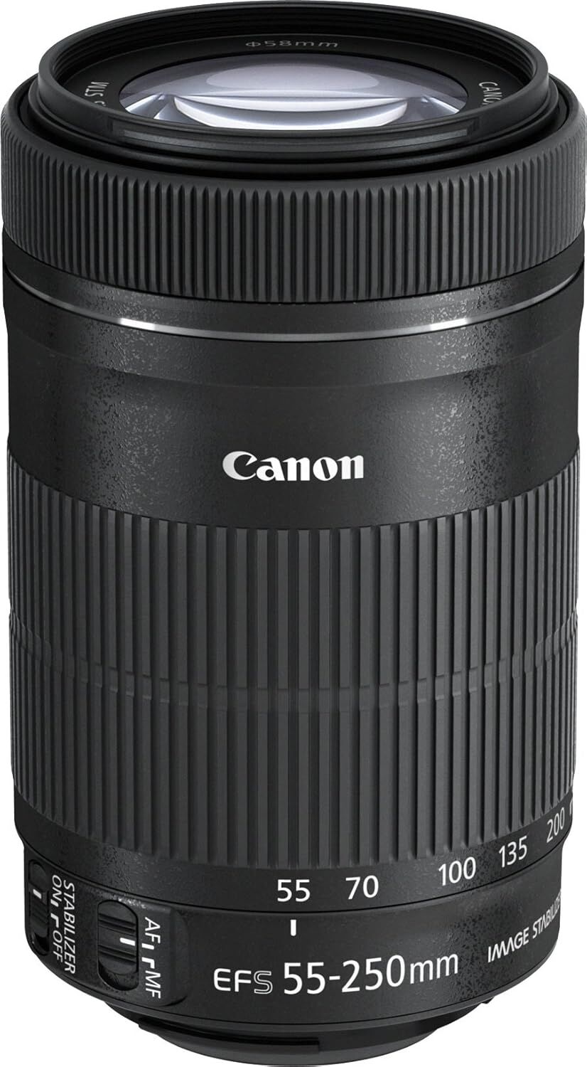 Canon キヤノン 望遠ズームレンズ EF-S55-250mm F4-5.6 IS STM APS-C対応