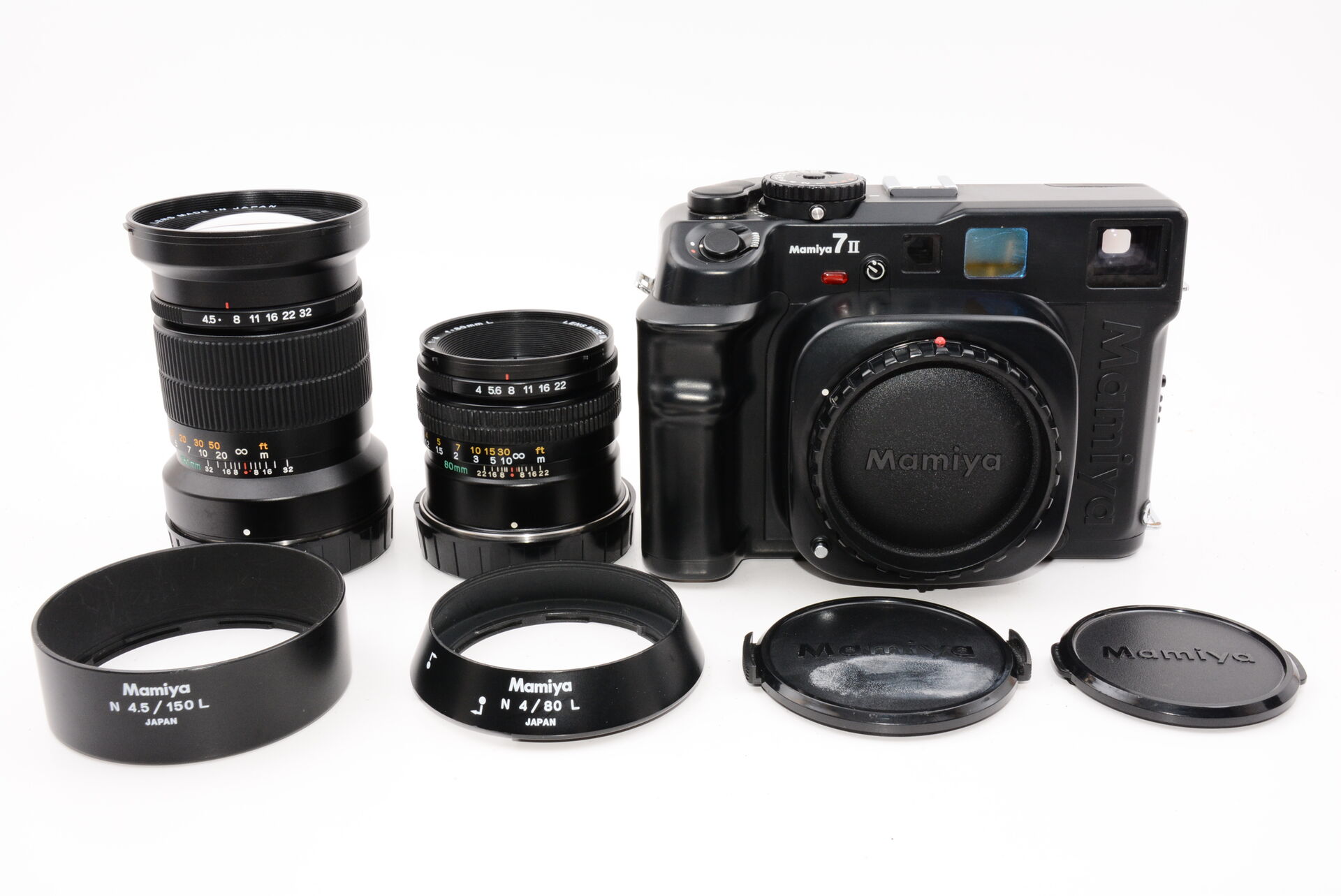Mamiya マミヤ 7II N1:4 f=80mm L /  N1:4.5 f=150mm L