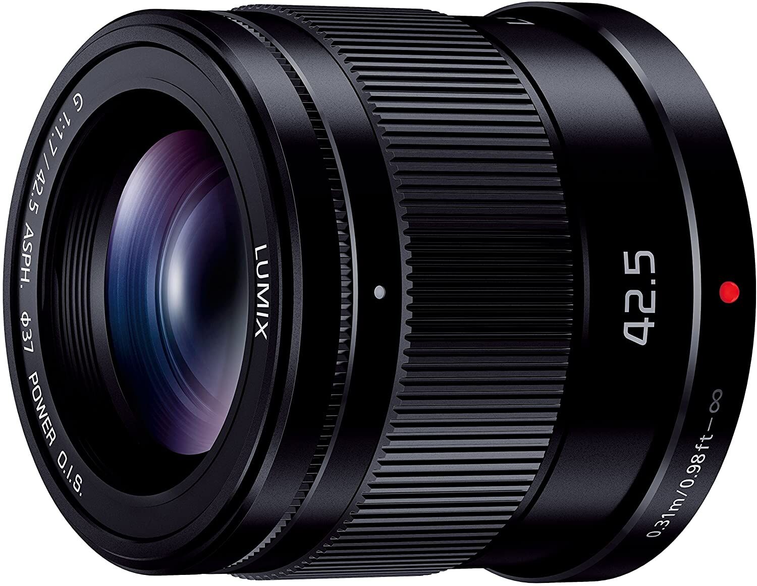 Panasonic パナソニック 単焦点 中望遠レンズ マイクロフォーサーズ用 ルミックス G 42.5mm/ F1.7 ASPH. / POWER O.I.S. ブラック H-HS043-K