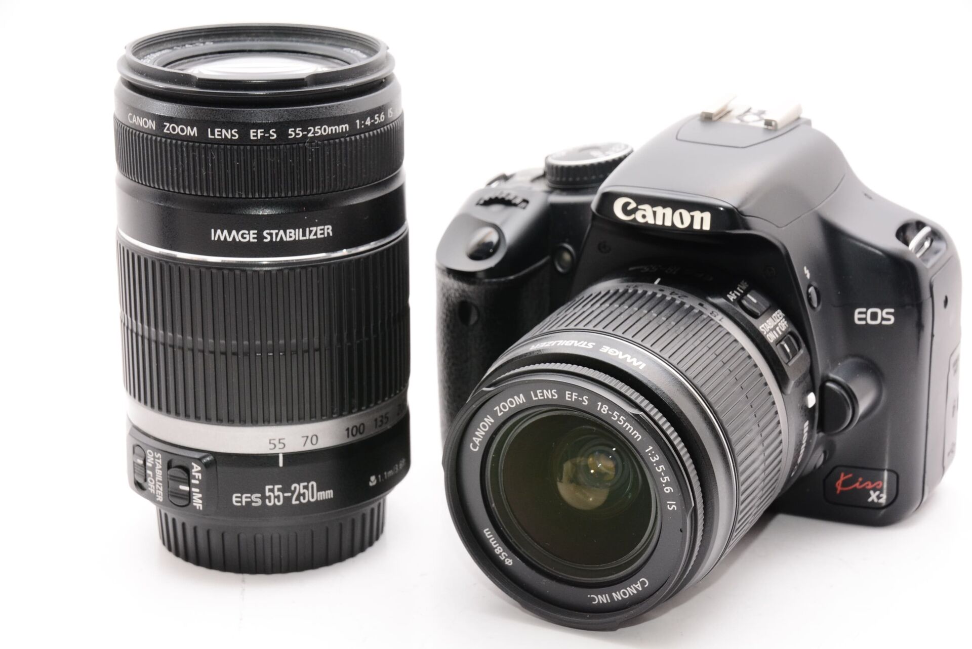Canon キャノン デジタル一眼レフカメラ EOS Kiss X2 ダブルズームキット KISSX2-WKIT